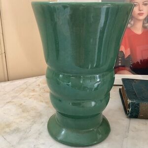 Vintage Haeger USA Green Vase